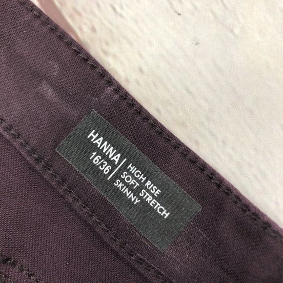 Buffalo David Bitton Women Hanna High Rise Skinny Jeans Size 16 Burgundy B241 20 - Picture 9 of 15